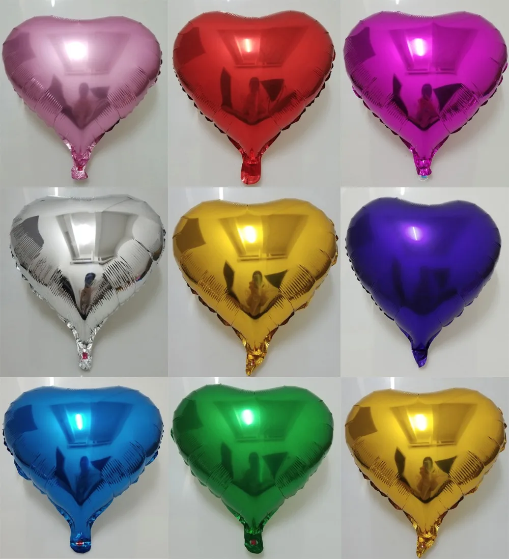 

1pcs Big Heart Globos Metallic Color 18 inch Infatable Foil Balloons for Party Wedding Decoration Suppply