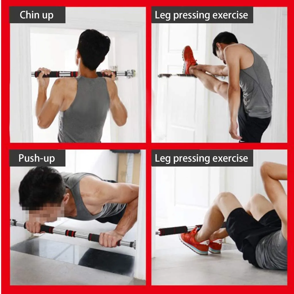 

Gym Integrated Fitness Equipment Horizontal Bar Indoor Pull Up Bar Doorway Bar Workout Bar Home Exercise Body Building Sports