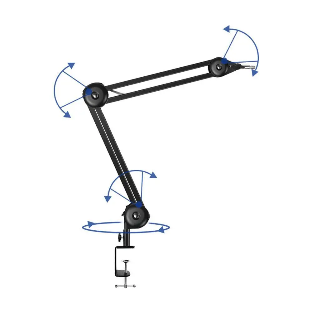 

Microphone Boom Arm Stand Heavy Duty Adjustable Suspension Scissor Spring Recording For Voice Mic Stand Built-in B1P9