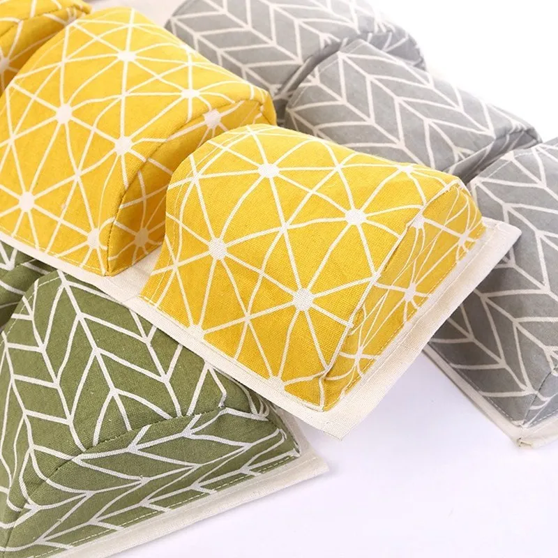 Настенная подвесная сумка для хранения из хлопка и льна с 3 карманами карман на