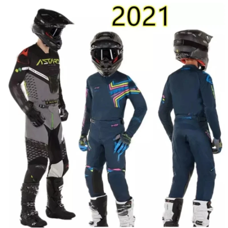 

2021 RAINBOW LE TECH ASTARS RACER ТАКТИЧЕСКИЙ МОТОКРОСС Джерси Брюки Комплект снаряжения Топ ATV внедорожный велосипед MX костюм Moto