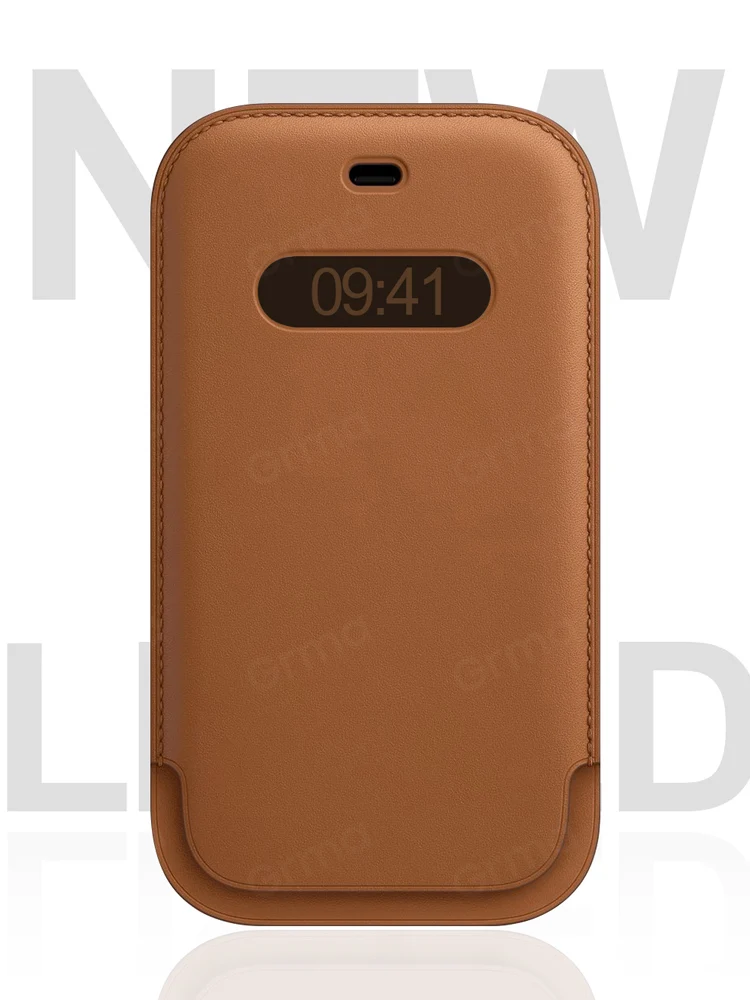 

Luxury Genuine Leather Sleeve For iPhone 12 Pro Max 12 mini Case Magnetic Mag Card holder Wallet Pocket Safe Protection Cover