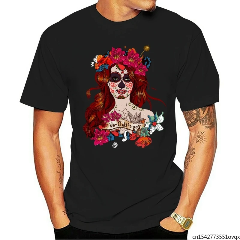 

Classic Trend Clothing Tshirt Day of The Dead Sugar Skull Mens T-Shirt Unisex Tee