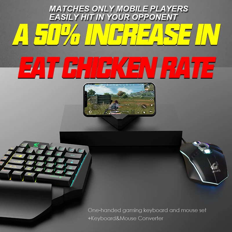 

Gaming Keyboard -Mouse-Converter for PUBG Mobile Gamepad Controller for Android Phone Wireless Bluetooth 4.0 Adapter