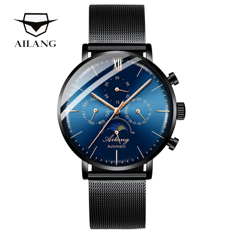 AILANG Original top luxury brand men's automatic mechanical waterproof watch, diving clock fashion diesel watch Switzerland 2021