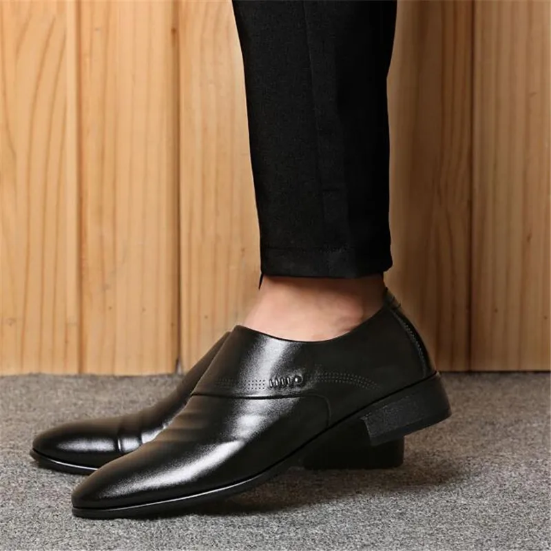 

Size38-48 Business Shoes Men Oxford Leather Black Brown Dress Shoes Loafers Mens Office Shoes Leather Flats Zapatos De Vestir