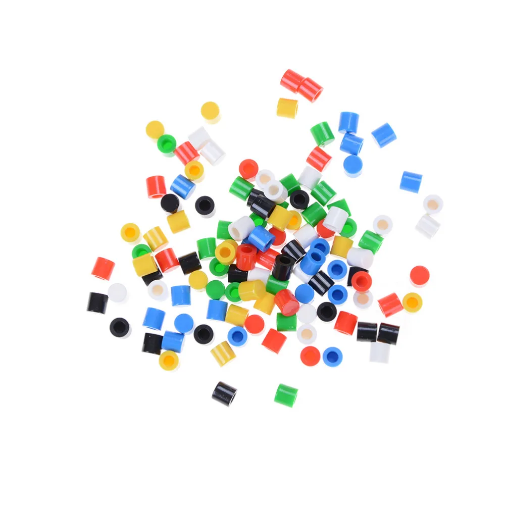 

20pcs/lot Tactile Button Caps Plastic Cap Hat for 6*6mm Tactile Push Button Switch Lid Cover Random Colors