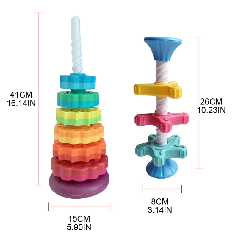 

Mini Environmentally Friendly Rotating Tower Enhance Brain Development Toys Educational Toys for Girls Or Baby