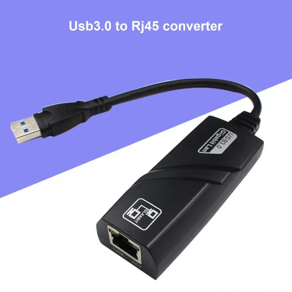 

USB 3.0 to RJ45 Gigabit Ethernet 10/100/1000Mbps External Network Card Adapter