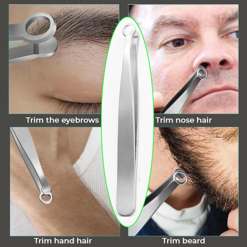 

Multifunction Nose Hair Trimming Tweezers Stainless Steel Eyebrow Nose Hair Beard Cut Manicure Facial Trimming Makeup Scissors