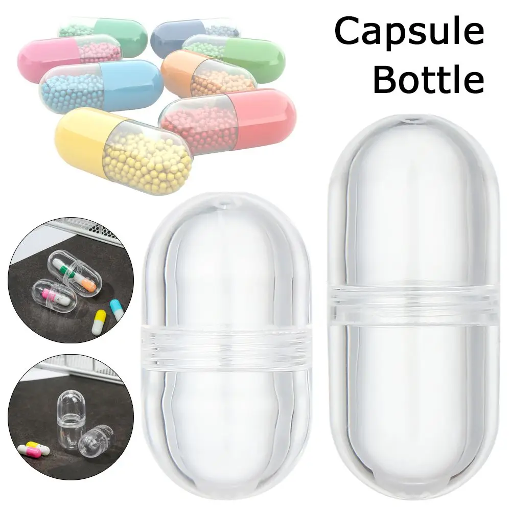 

5Pcs/set Mini Portable WaterProof Drug Container Medicine Splitters Bottle Empty Capsule Shell Storage Box Pill Cases