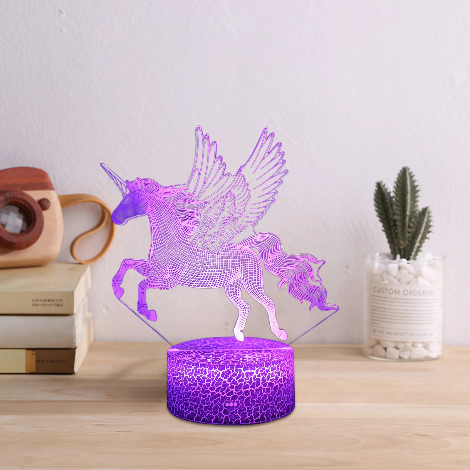 

3D LED Night Light 7 Colors Change Touch Remote Control Timing Creative Illusion Lamp Decor for Kids Room Bedroom