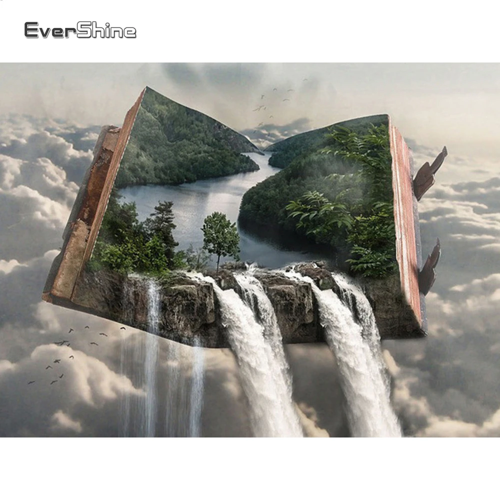 

Evershine Diamond Painting Books Diamond Mosaic Landscape Cross Stitch Kit Set Diamond Embroidery Square Art Gift Decoration
