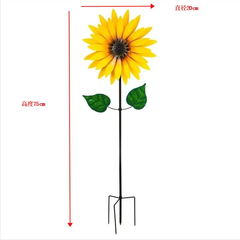 

Sunflower Windmill 3D Stainless Steel Metal Wind-Spinners Garden Yard Party Camping Windmill Wind Spinners Ornament Decoration