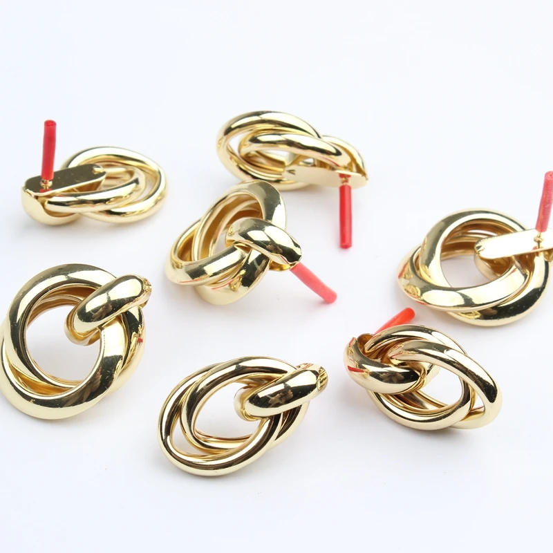 

Zinc Alloy Geometric Circle Base Earring Connector 6pcs/lot For DIY Fashion Earring Making Accessories