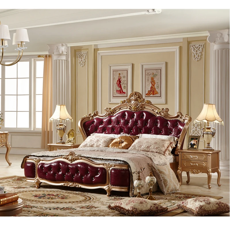 ЛОЯЛЬНЫЙ Классический King size зеленый цвет кровать и диван шкаф набор мебель для