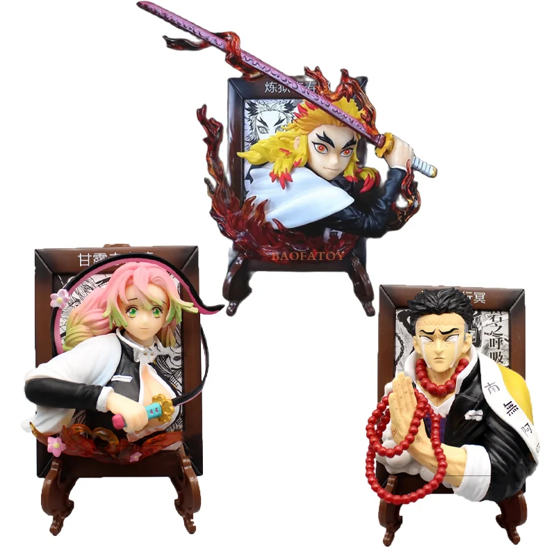 

Фигурка из аниме «no Yaiba» 10 см, 3D фоторамка Rengoku Kyoujurou, экшн-фигурка убийца демонов Himejima Kyoumei, игрушки