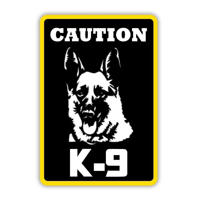 

A0342# 13cm*19cm Removable Decal Caution K9 Car Sticker Auto Decors on Bumper Rear Window