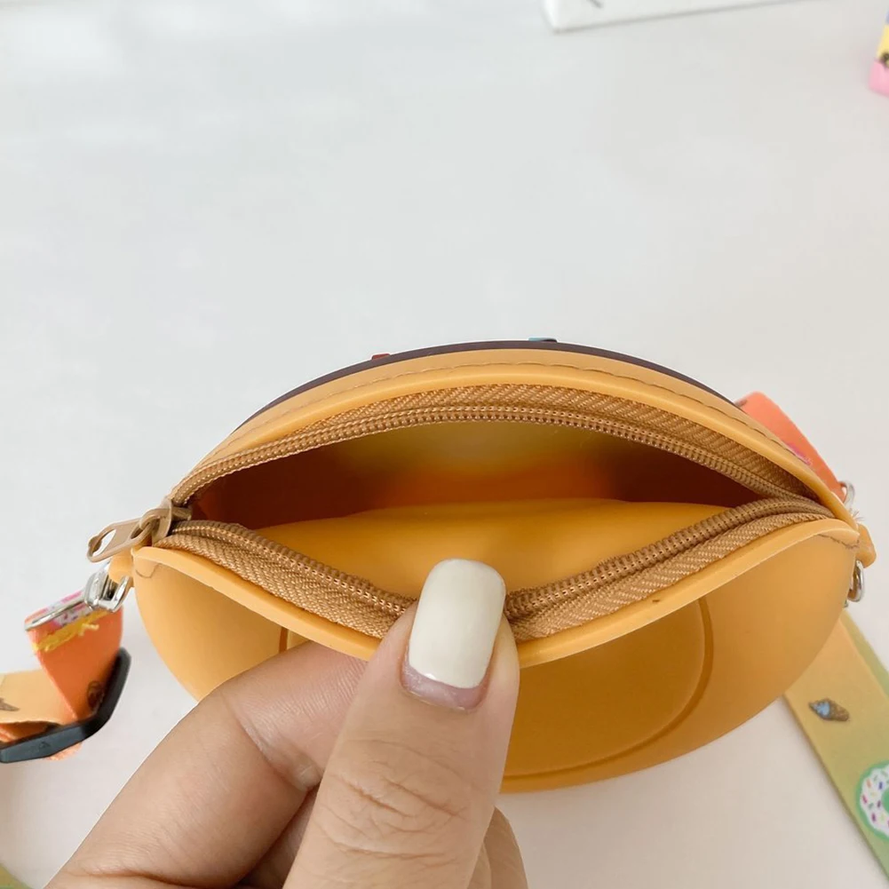 

Children Cute Doughnut Crossbody Bag Candy Silicone Shoulder Money Pouch