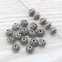 30 pcs zinc alloy smooth round spacer beads 3 5x4mm for jewelry making bracelet necklace diy accessories d4