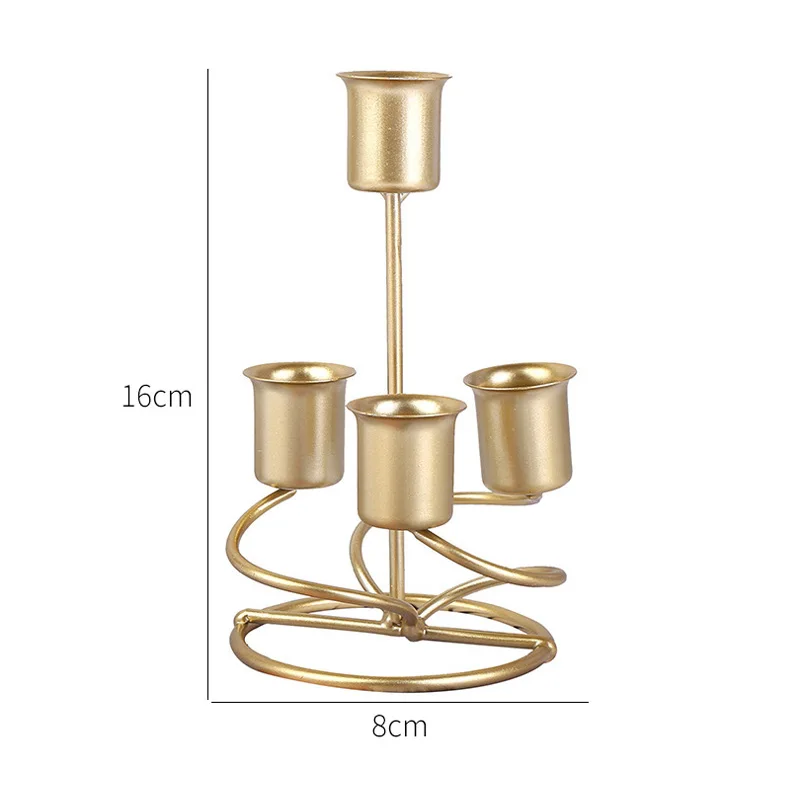 

European Style Wrought Iron Candlestick Decoration Wedding Western Dinner Props Home Living Room Kitchen Christmas Decorations