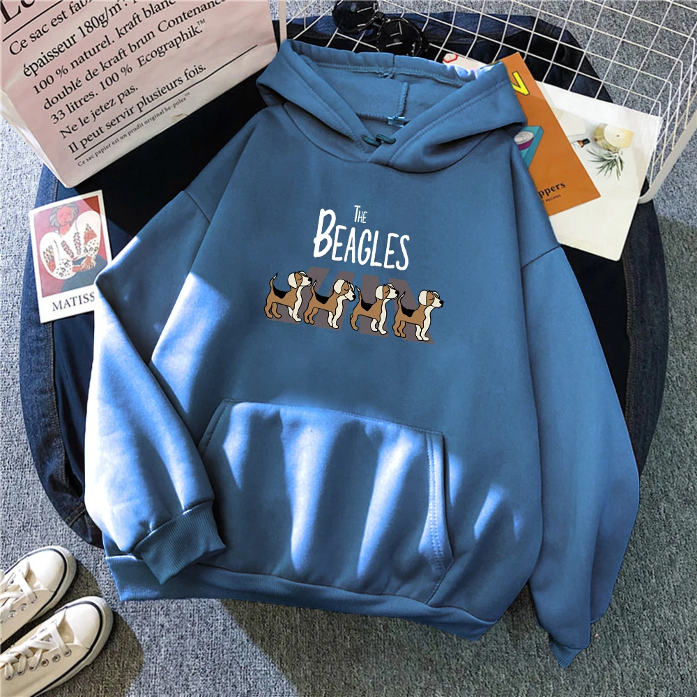 

The Beagles Simplicity Print Mens Sweatshirts Fleece Pullover Hoodies Fashion Harajuku Autumn Clothes New Fleece Hoody Pullover
