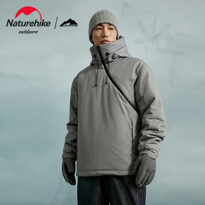 

Уличная теплая хлопковая одежда Naturehike, утепленный кардиган с капюшоном, куртка с хлопковой подкладкой, функциональный пригородный костюм д...