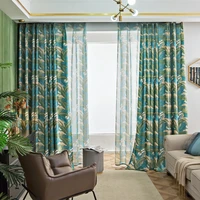 european leaves green curtains for living room luxury printed for bedroom window curtains treatments cortinas blinds shading 70