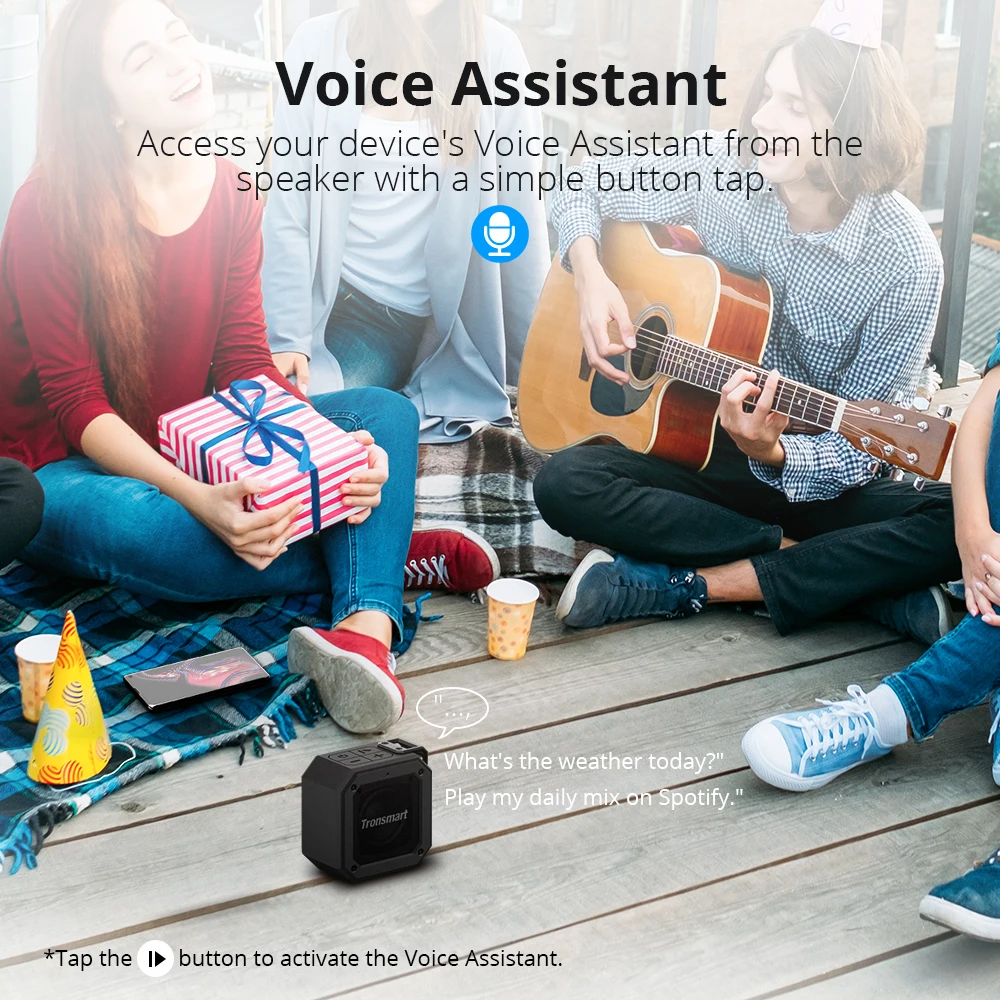 Bluetooth 5 0 динамик Tronsmart Groove Force Mini IPX7 водонепроницаемая Портативная колонка для