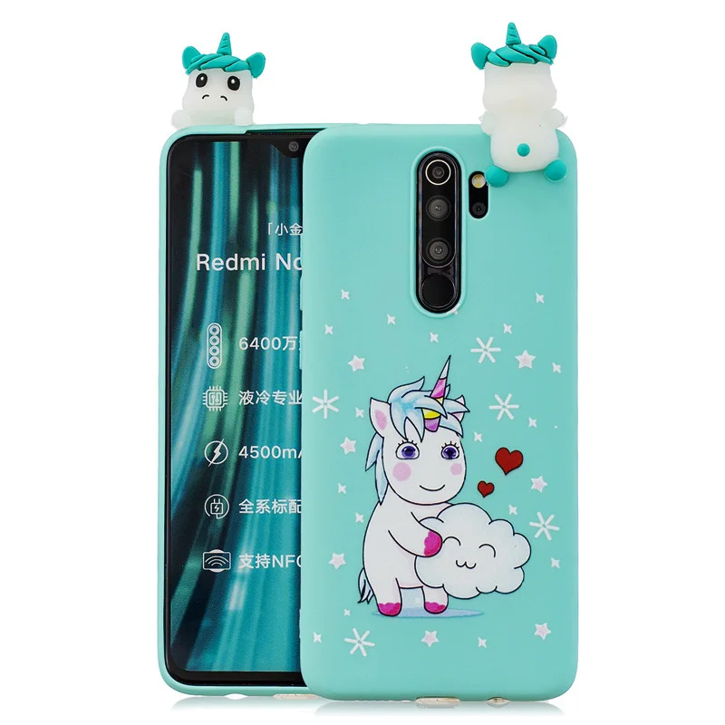 Heart Unicorn 3D игрушки силиконовые для Xiaomi Redmi Note 8 чехол Redmi Note 8 Pro 8T 8A конфеты Мягкий мультфильм Redmi Note 8 чехол Redmi Note 8 Pro Чехол - Цвет: Heart Unicorn