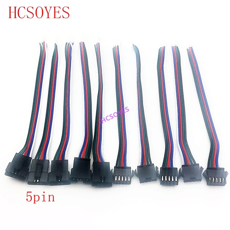 5 пар 2pin 3pin 4pin 5pin 6pin JST светодиодные Разъемы штекер и гнездо светодиодный 3528 5050 WS2811