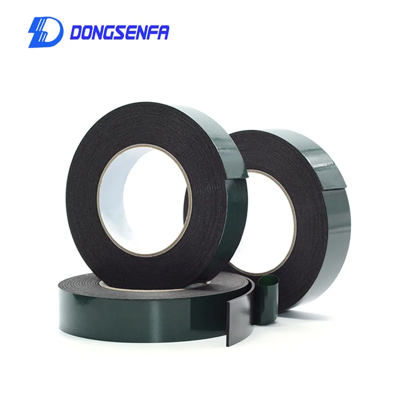 DONGSENFA 10 м/рулон 1 мм Толстая прочная Клейкая Двусторонняя клейкая черная лента для