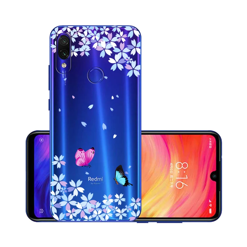 Для Xiaomi Redmi Note 7 5 Pro силиконовый прозрачный Футляр окрашенный для Xio mi Red mi 7 7A 6 6A mi A2 Lite 9T K20 чехлы чехол на ксиоми редми нот 7