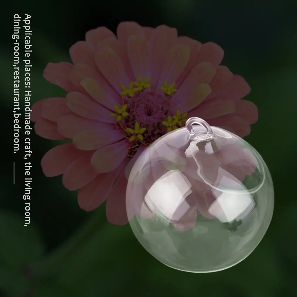 

Diameter 8cm Hanging Glass Vase Flowers Plant Table Vase Stand Holder Terrarium Container Handmade craft Gift Wedding Decor Vase