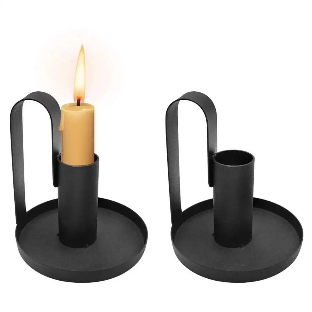 1 шт. подсвечники маленький подсвечник черный простой ретро новинка Лидер