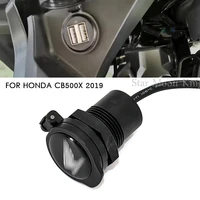 socket splitter 2 usb charger cover car charger with led light power adapter motorcycle socket mount for honda cb500x 2019