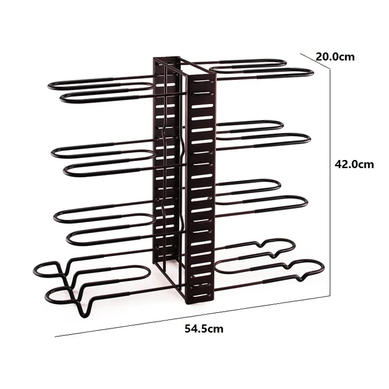 

Multi-layer Foldable Kitchen Metal Non-slip Pot Rack Multi-function Pan Storage Kitchen Accessories Stuff Organizer Pot Lid Rack