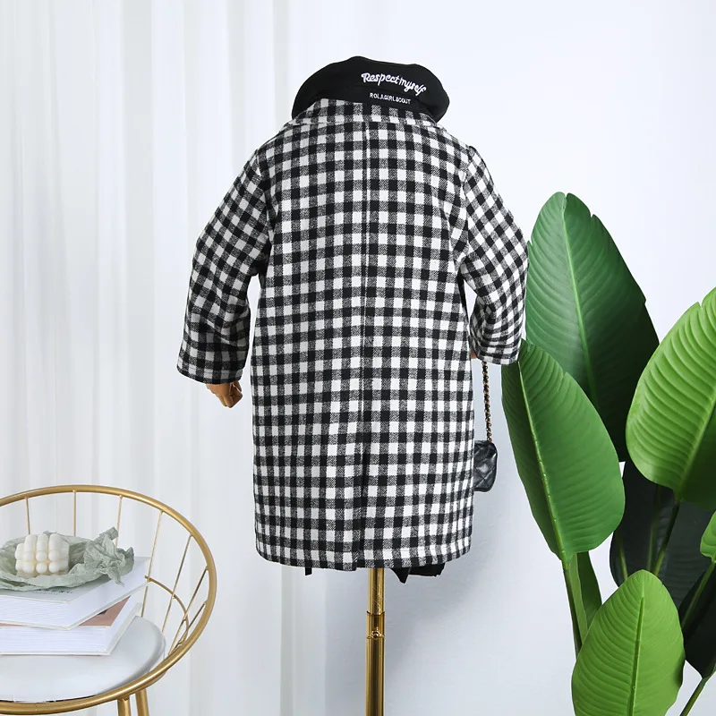 2019 Новое Осеннее повседневное клетчатое пальто в Корейском стиле для девочек