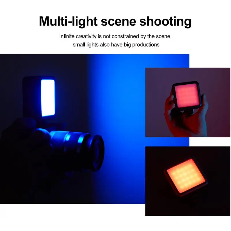 Мини RGB светильник полноцветный 2000mAh 2500-9000K видео Светодиодная панель лампа с 3