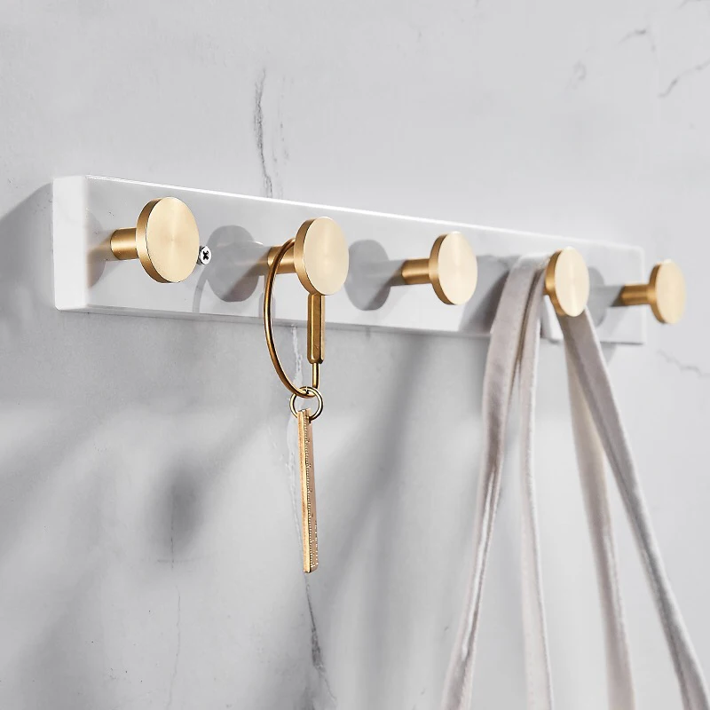 Светильник класса люкс мраморные Одежда Крюк настенный ванная комната пробивая
