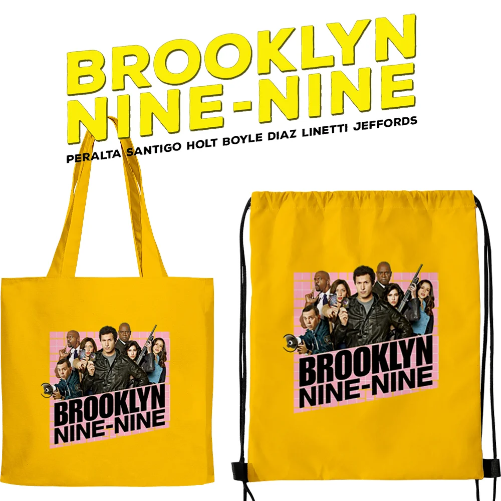 2021 сумка Brooklyn Nine-Nine, тканевая Холщовая Сумка-тоут, сумки для покупок на плечо, дорожные сумки Brooklyn 99 с кулиской, сумки