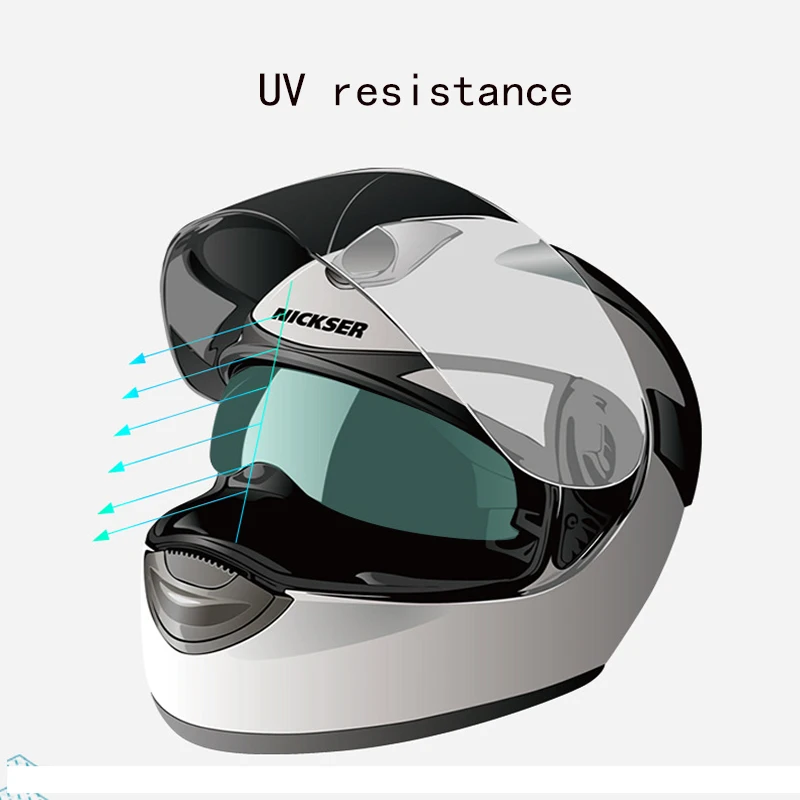 Универсальный шлем анти-туман двусторонней защитной пленки Козырек Наклейка на