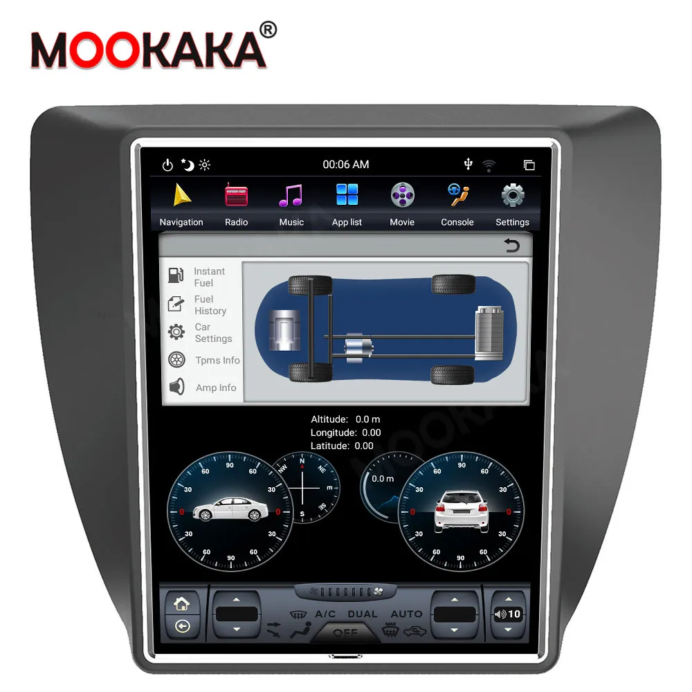 Автомобильный GPS навигатор в стиле Tesla Android 9 0 4 Гб + 64 ГБ для Volkswagen Sagitar 2012 стерео