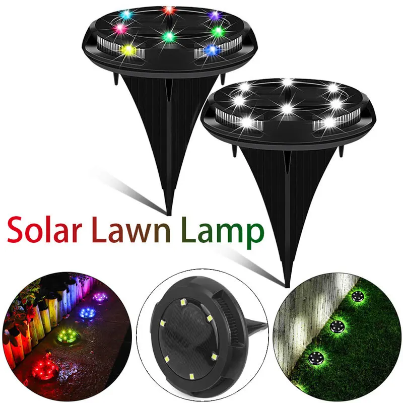 

LED Outdoor Solar Garden Lawn Lights Waterproof In-Ground Light Solar Lamp Lighting for Pathway Yard Deck White / RGB or Fix