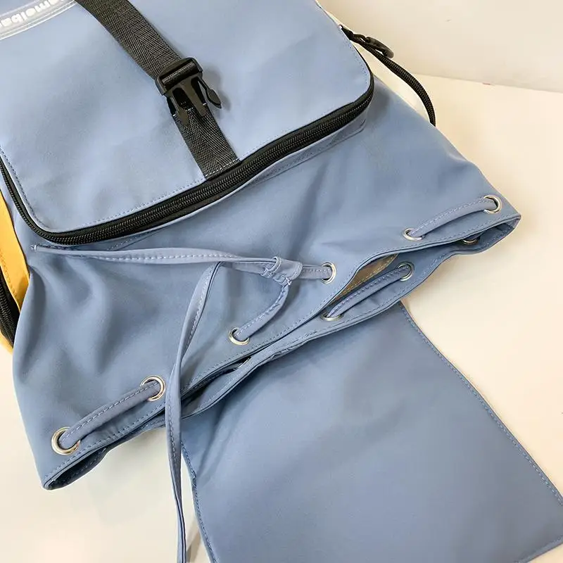 

Large capacity Korean Contracted Preppy Style Backpack Fashion More pocket Harajuku package Schoolgirl schoolbag Travel bag Cool