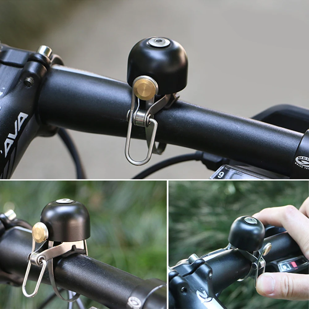 

4 Color Aluminium Alloy Bike Copper Bell Bicycle Handlebar Horn for Safety Alarm Copper Cycling Accessories Bicycle Accessories