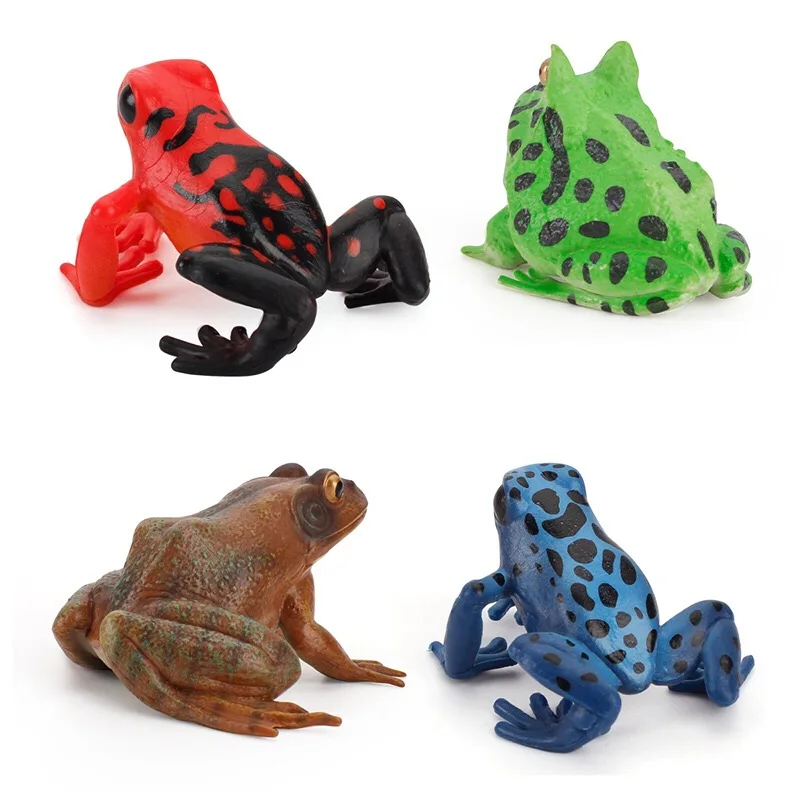 Фигурки лягушек 6 шт. коллекционные игрушки познавательные дикие животные