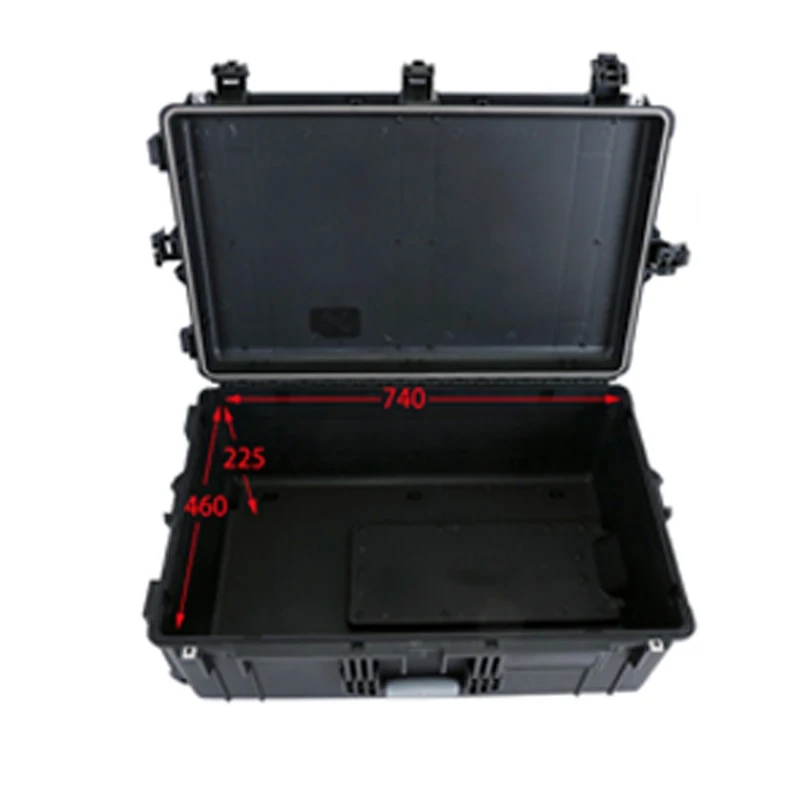 big size external 816*522*320mm IP67 waterproof plastic hard camera case with wheels