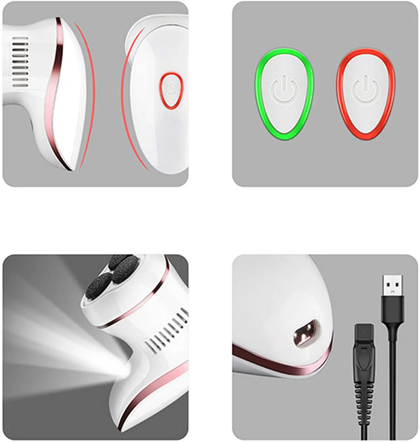 

Electric Foot File Callus Remover Pedicure Electric Foot Care Callus Plane Callus Rasp USB Rechargeable Callus Removal For Woman