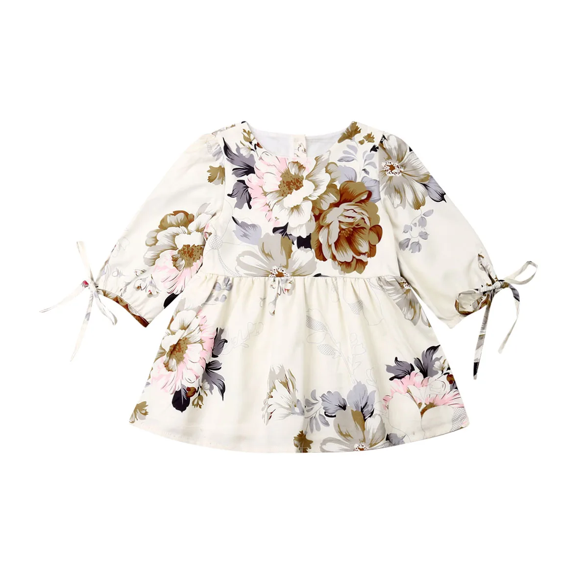 Boutique Girl Dress 2019 Toddler Kids Baby Girls Long Sleeves Floral Casual Holiday Tutu Dresses | Детская одежда и обувь